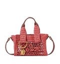 Mini Summer Banana east-west tote bag in raffia