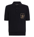 Virgin wool polo shirt with logo