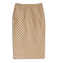 GG cotton canvas midi skirt