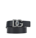 Leather belt with DG logo
