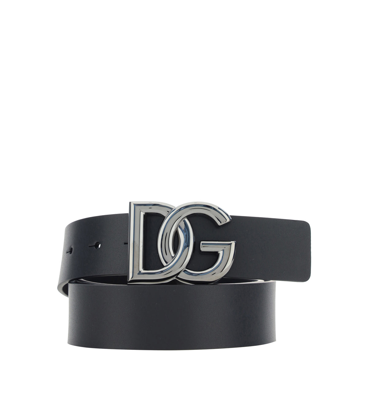 Leather belt with DG logo