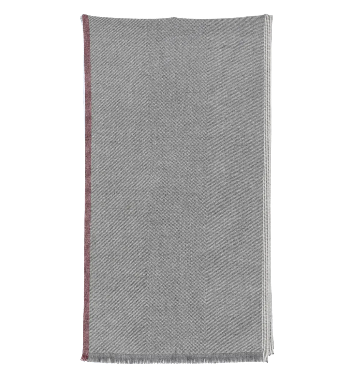 Herringbone-weave frayed scarf