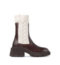 Tamia Flat Boots with Cable Knit  Sale Price