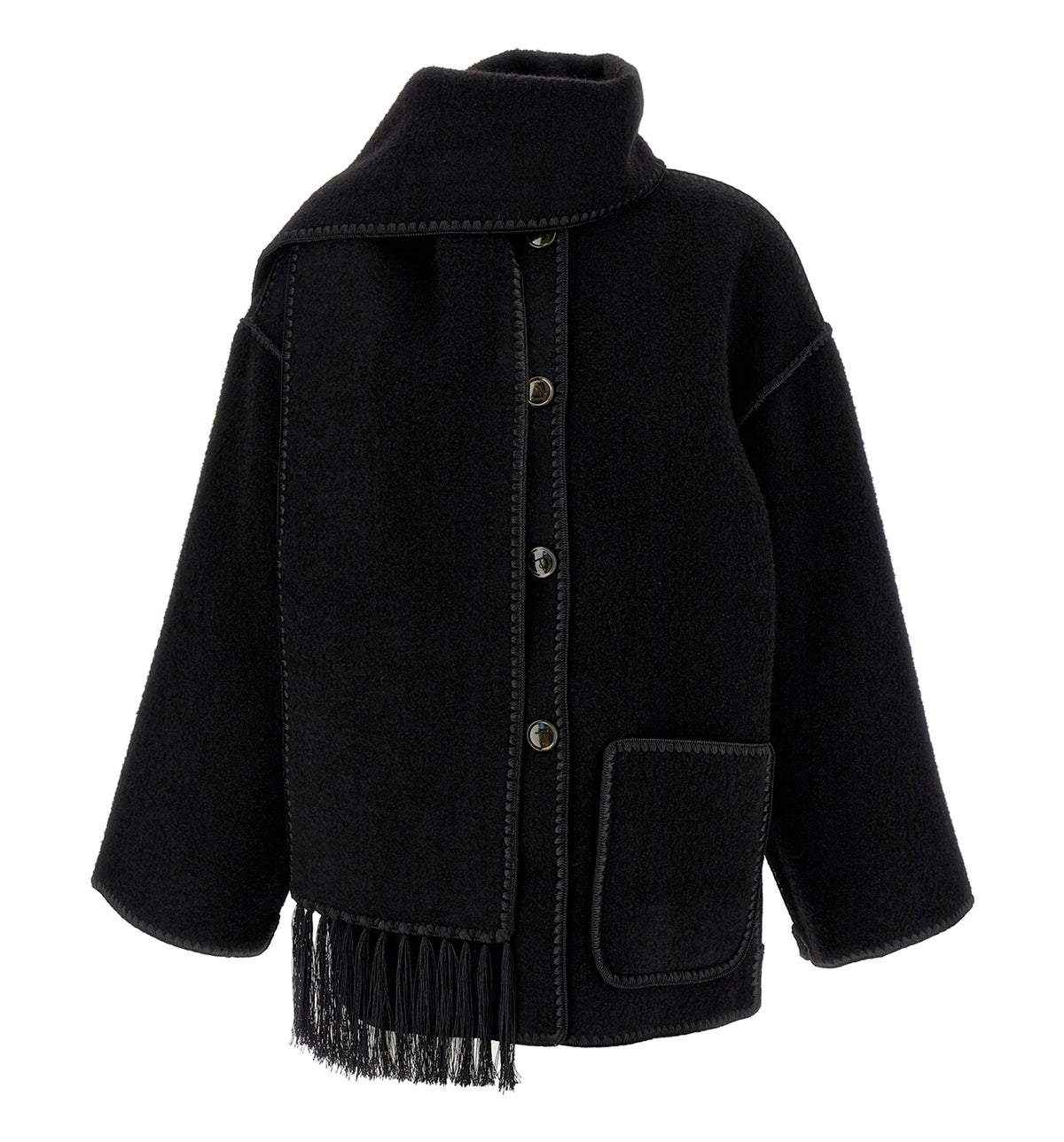 'Embroidered Scarf Jacket Harvest' coat