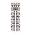 Straight-leg viscose and wool chevron trousers