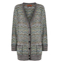 Oversized viscose-blend cardigan with sequins