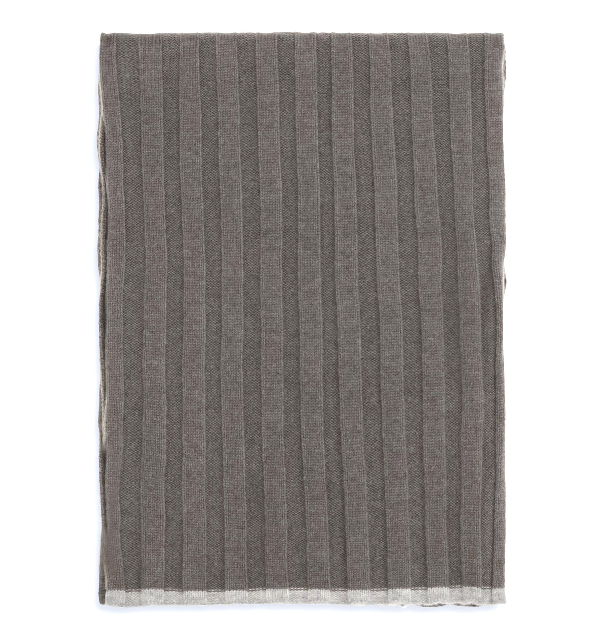 Ribbed-knit cashmere scarf