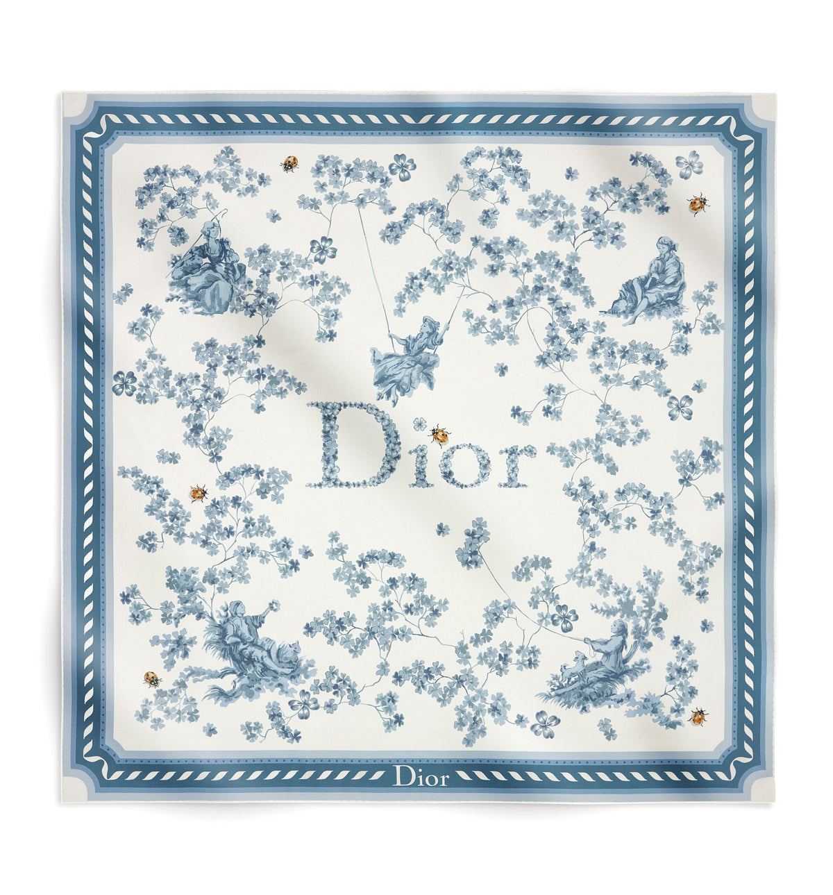 Toile de Jouy Clover 90 Square Scarf