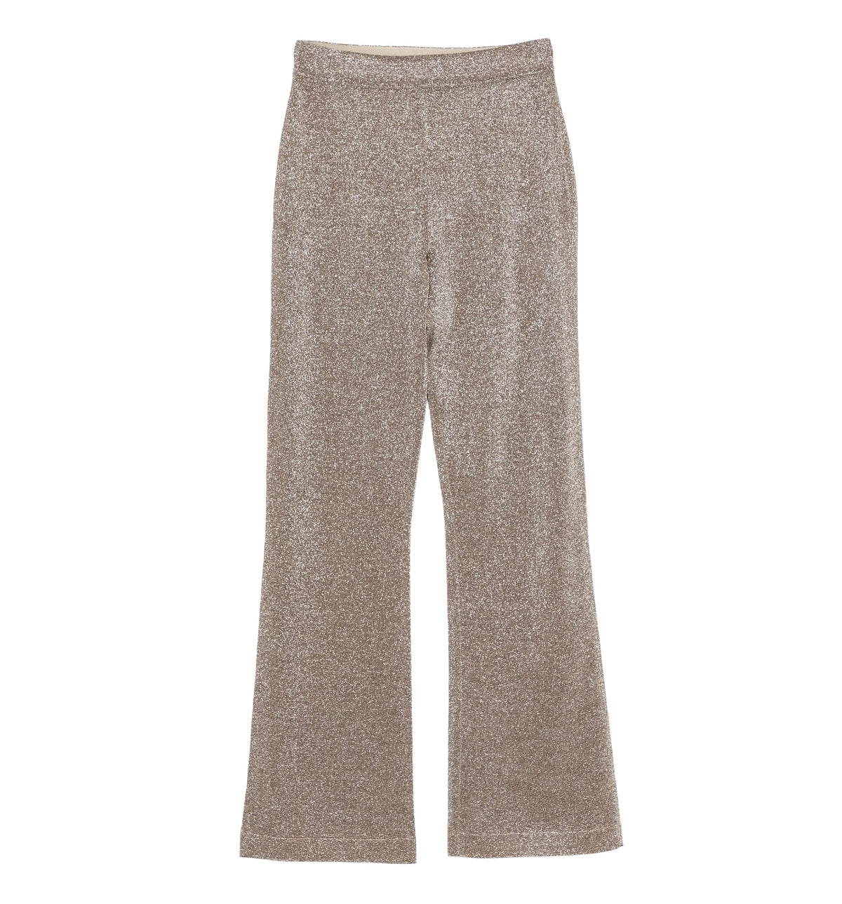 Lamé Fabric Flare Trousers
