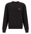 Jersey sweatshirt with logo plate
