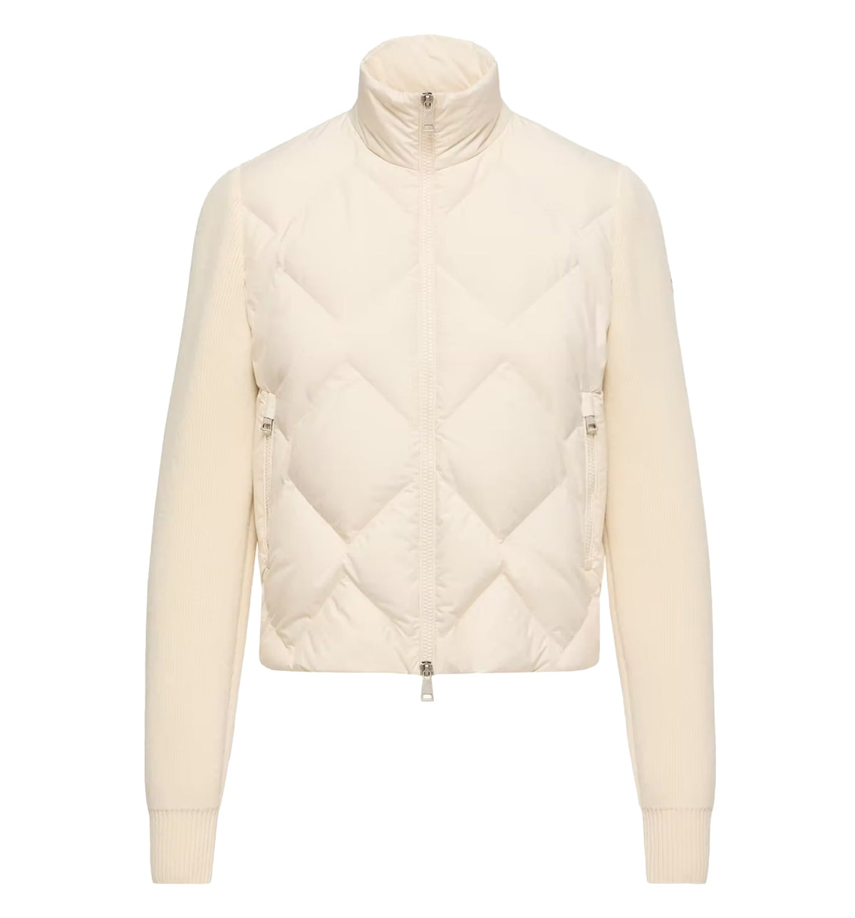 Wool & Cashmere Padded Zip-Up Cardigan