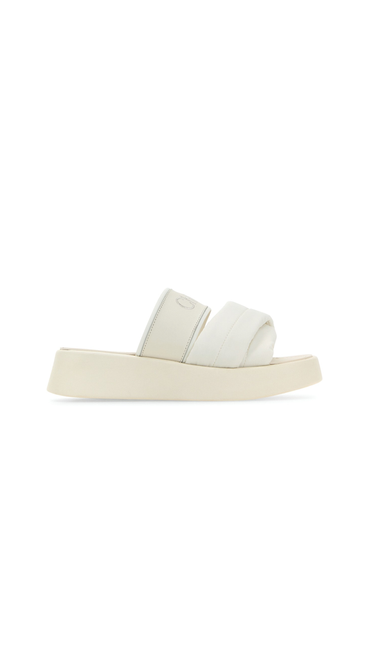Mila Flatform Slides - White