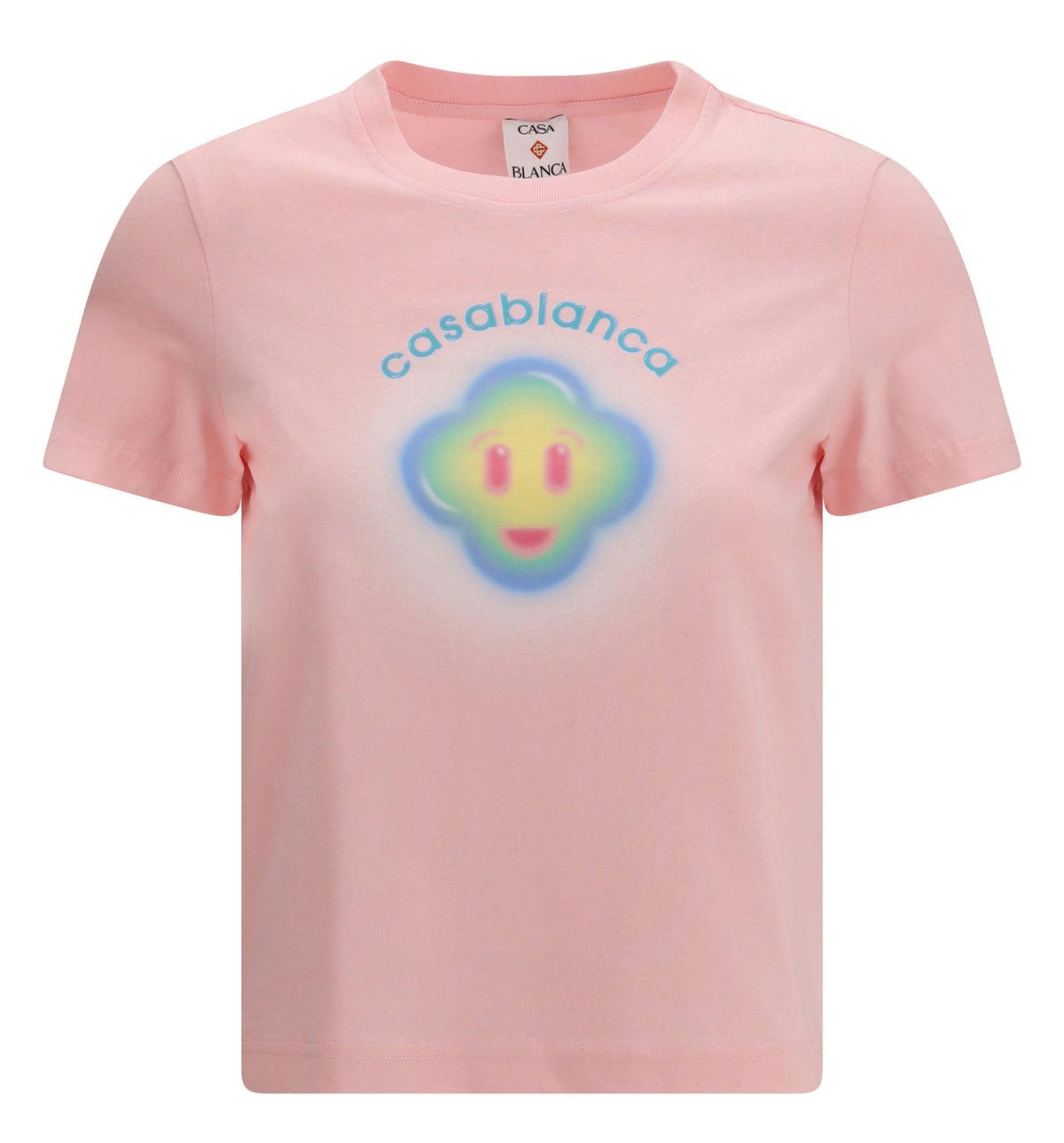 Airbrush Smiley Fitted Short Sleeve T‑Shirt