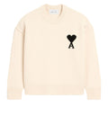 White Wool Ami De Coeur Crewneck Sweater