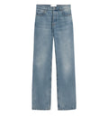 Blue large-fit cotton jeans