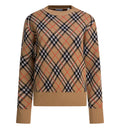 Wool blend crew neck sweater
