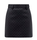 GG cotton blend mini skirt