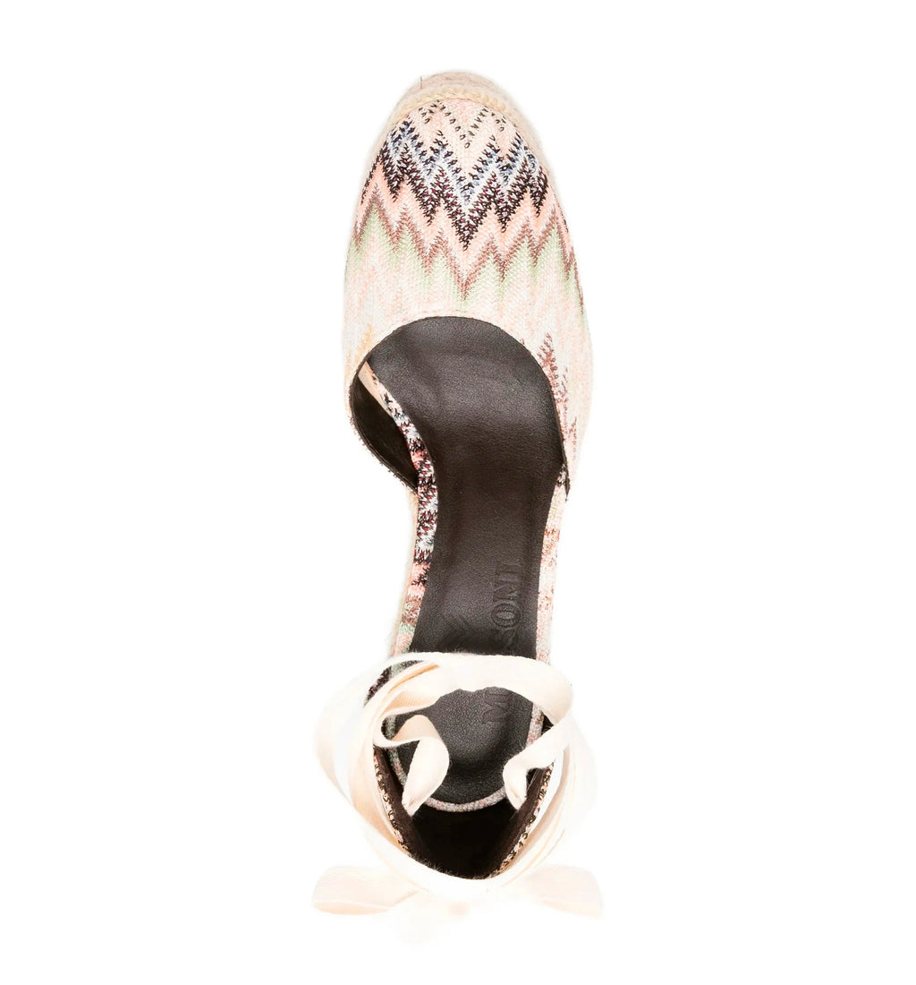 Zigzag-pattern Tie Espadrilles