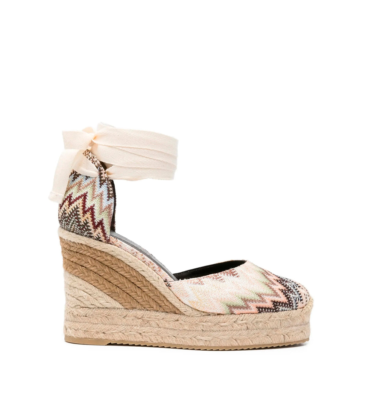Zigzag-pattern Tie Espadrilles