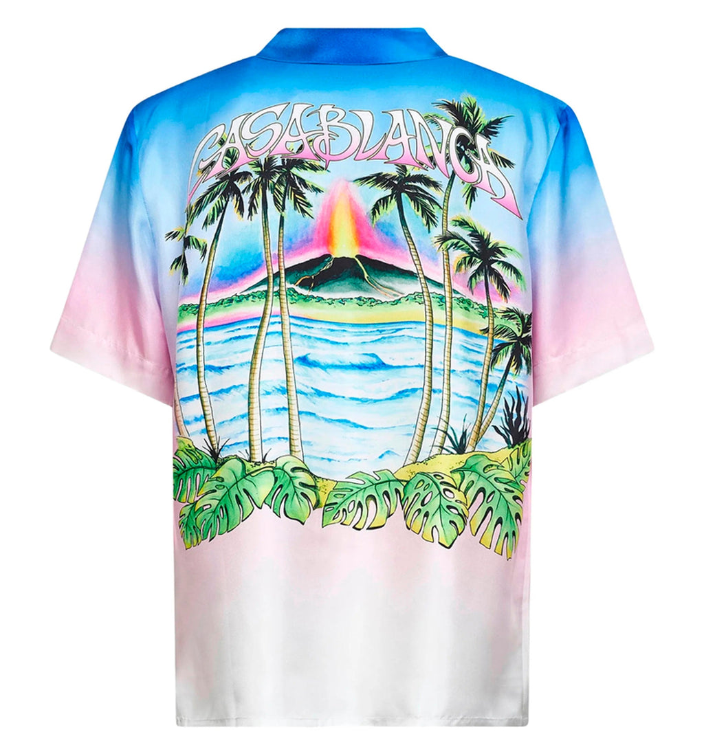 Volcano-print Gradient Shirt
