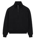 Black cotton zipped sweatshirt with embossed Ami de Coeur