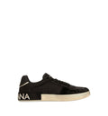 Portofino nylon and split calfskin sneakers
