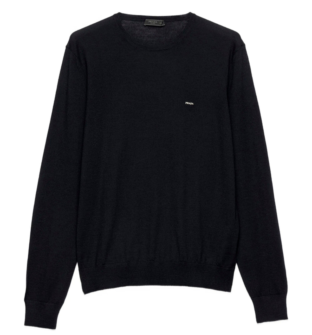 Superfine wool crew-neck sweater