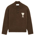 Brown alpaca polo with Ami de Coeur