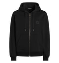 Cotton hooded sweatshirt with logo plate