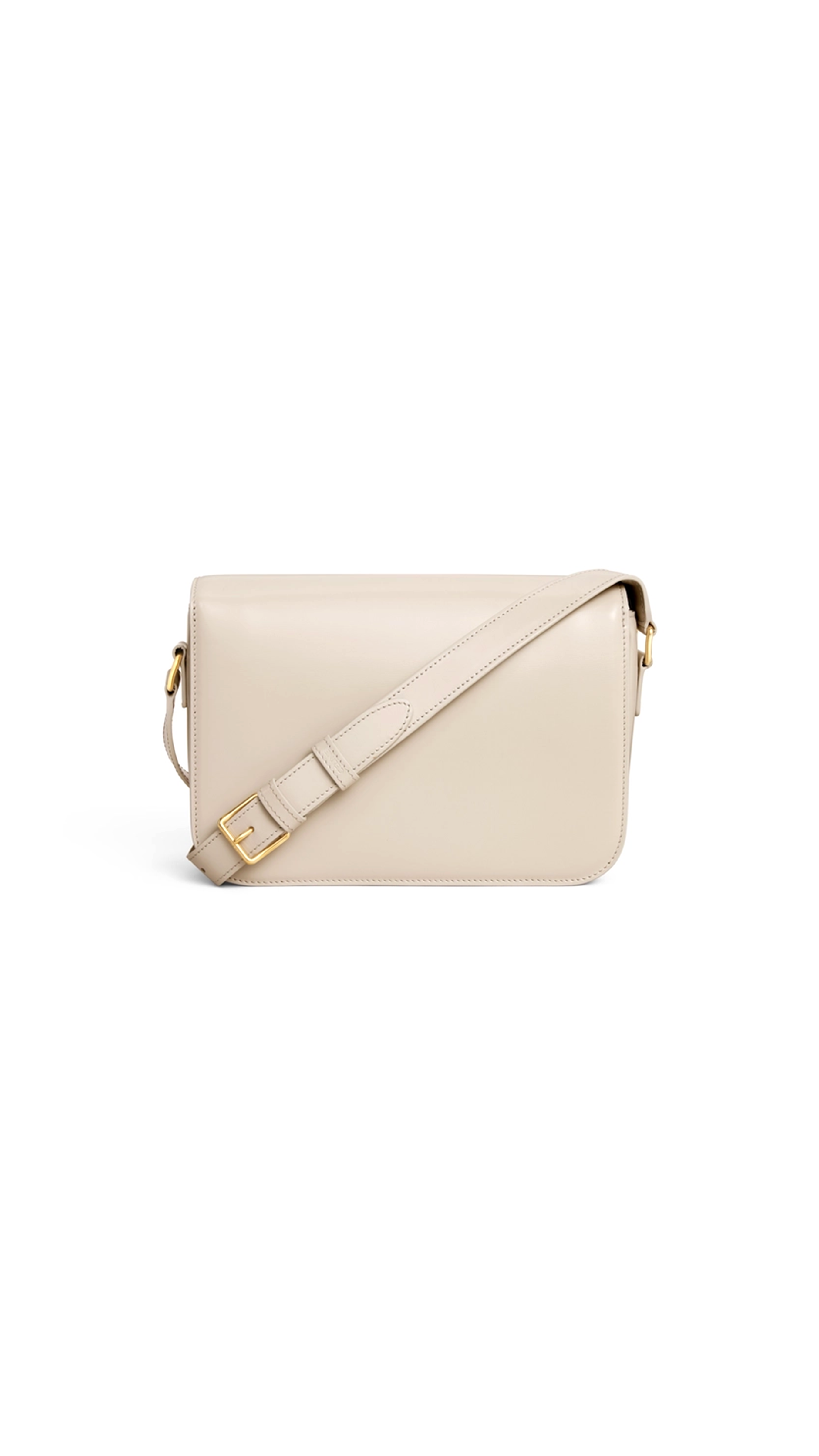 Classique Triomphe Bag in Shiny Calfskin - Light Stone