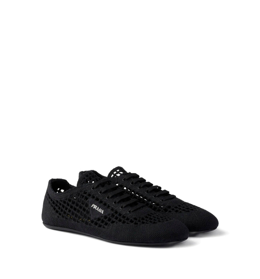 Collapse crochet laced sneakers