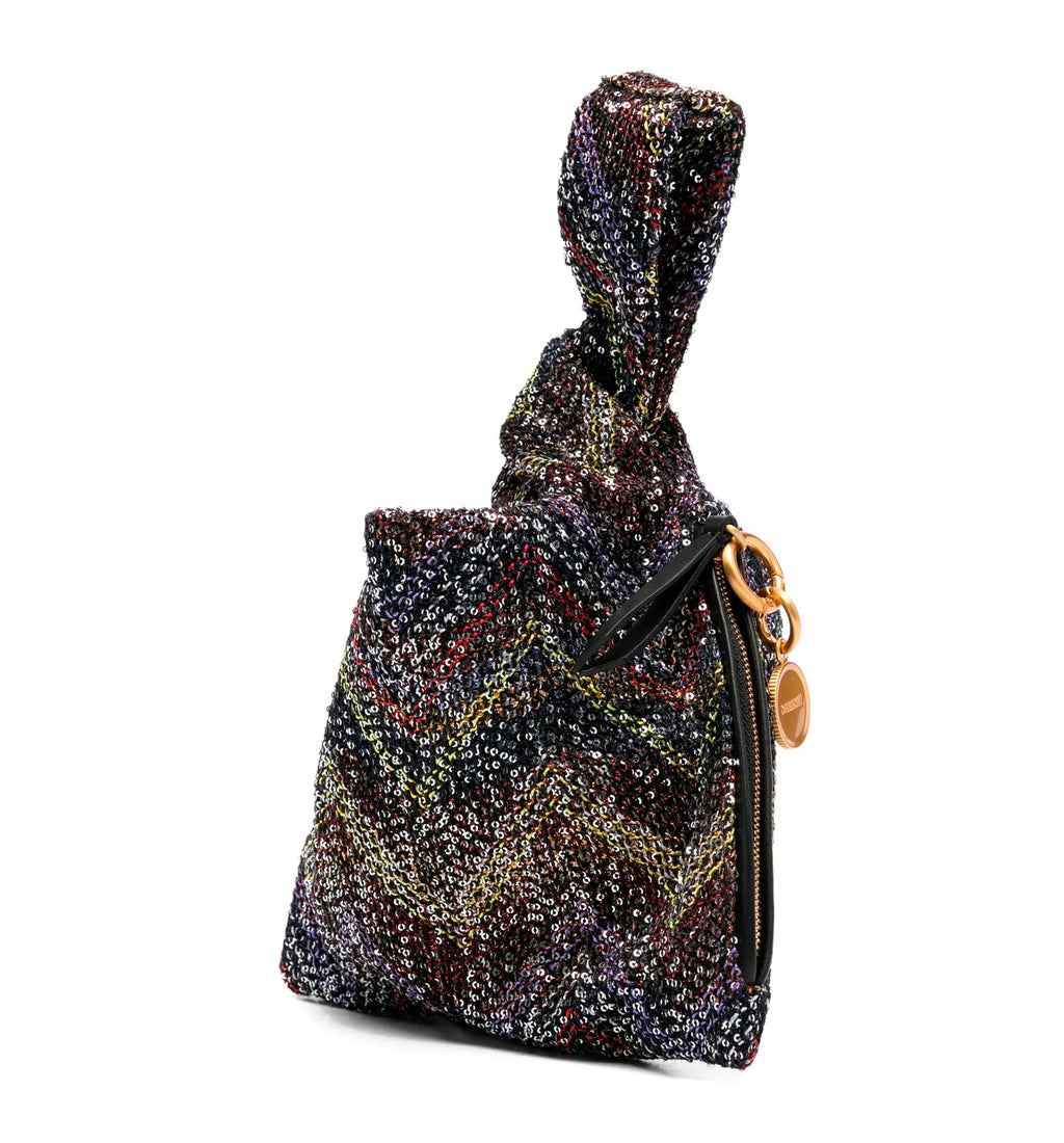 Chevron Metallic Tote Bag