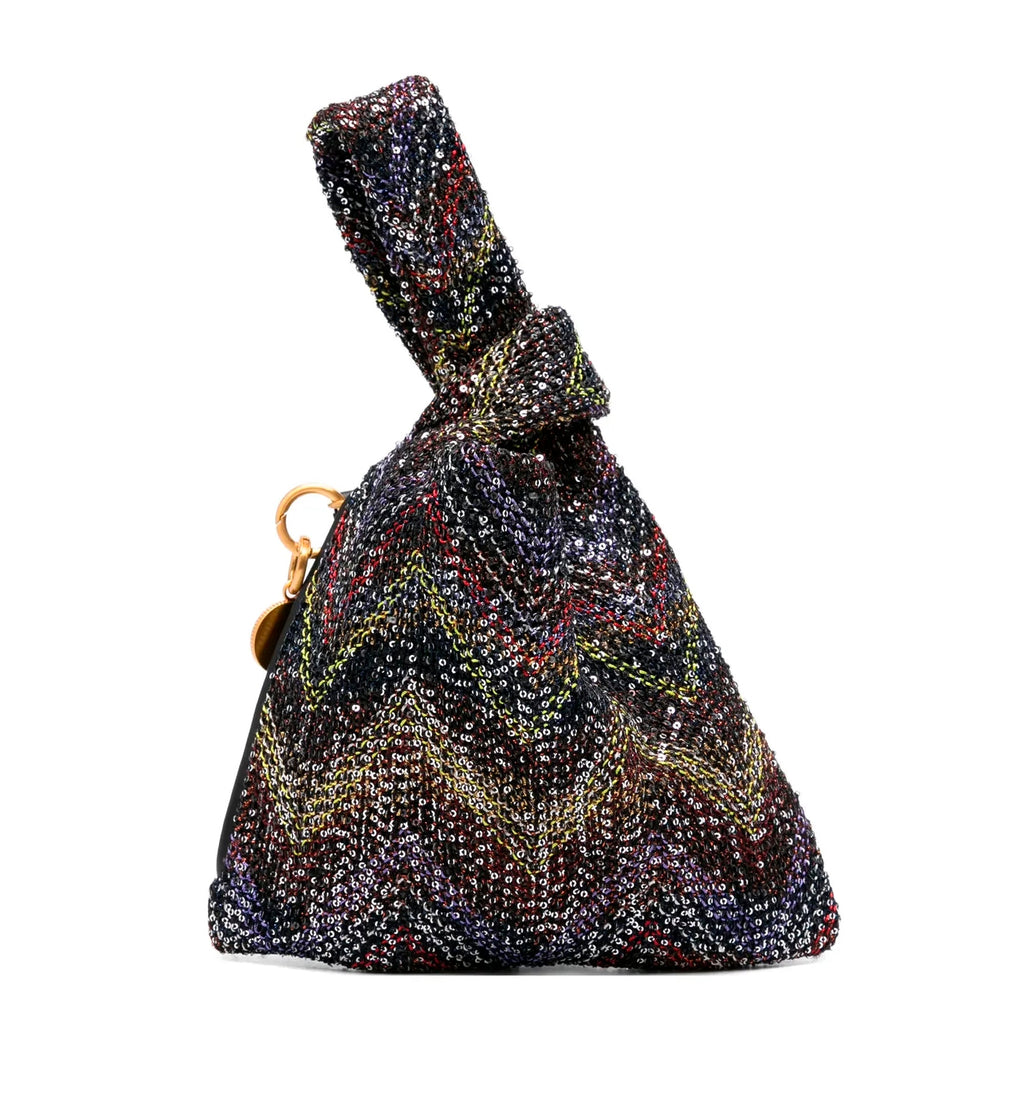 Chevron Metallic Tote Bag