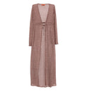 Tie-waist Textured Cover Up Coat