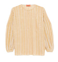 Ribbed Viscose Lamé Blouse with Sequins