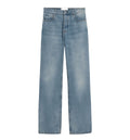 Blue large-fit cotton jeans