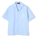 Thin striped cotton poplin bowling shirt