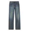GG cotton denim jacquard pants