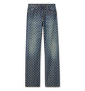 GG cotton denim jacquard pants