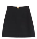 VLogo Signature Skirt in Wool