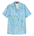 Printed silk twill shirt