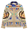 Take Me To Church Cuban Collar Long Sleeve Silk Shirt
