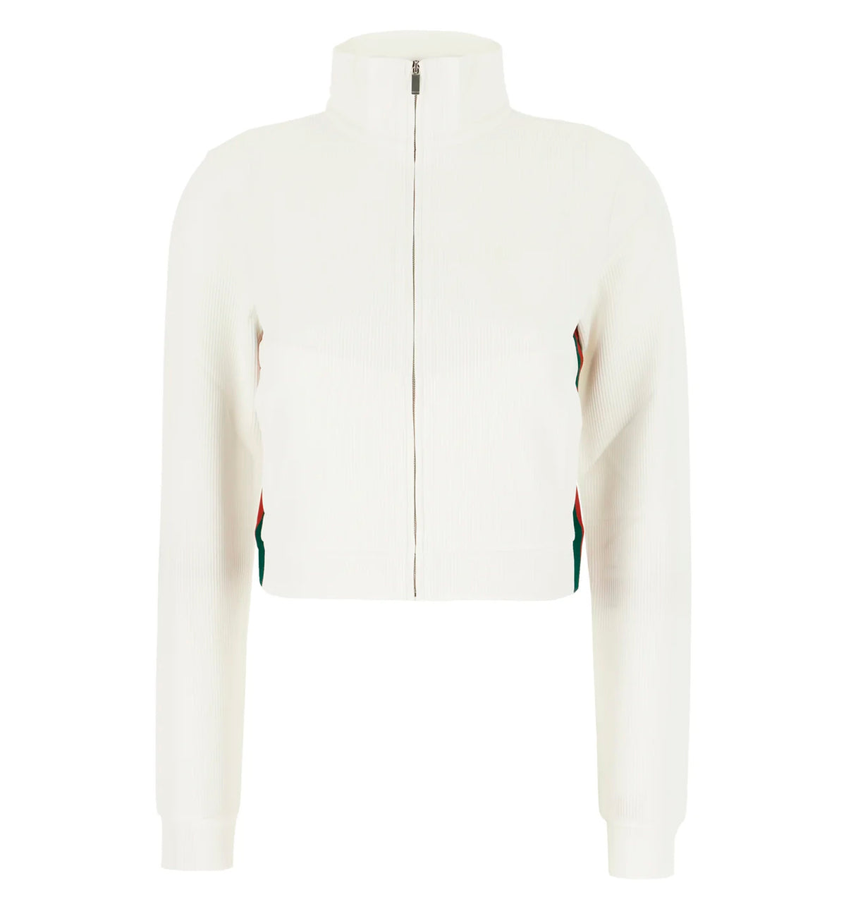 Rib cotton zip sweatshirt with Web