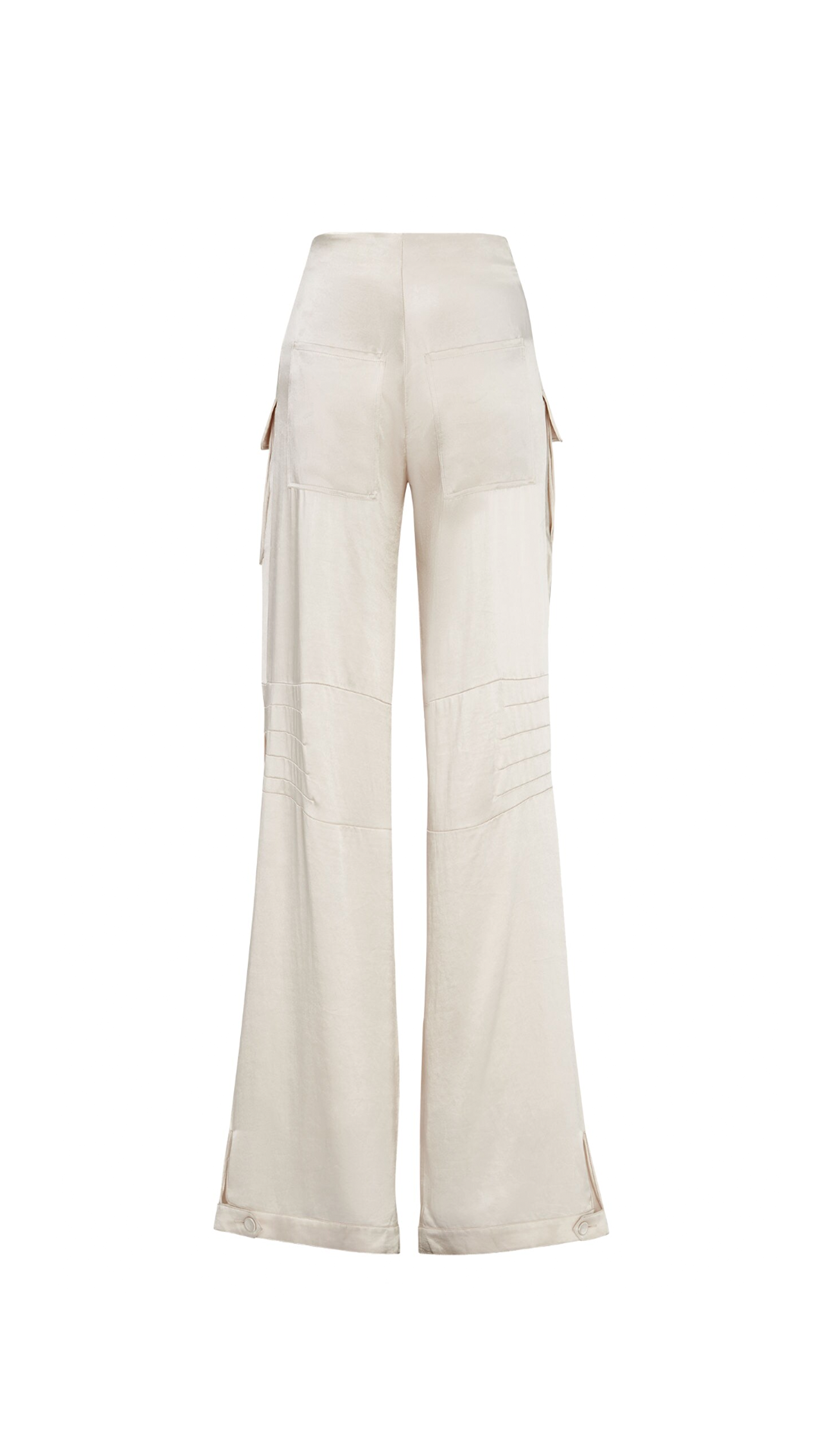 Viscose Cargo Pants - Ivory