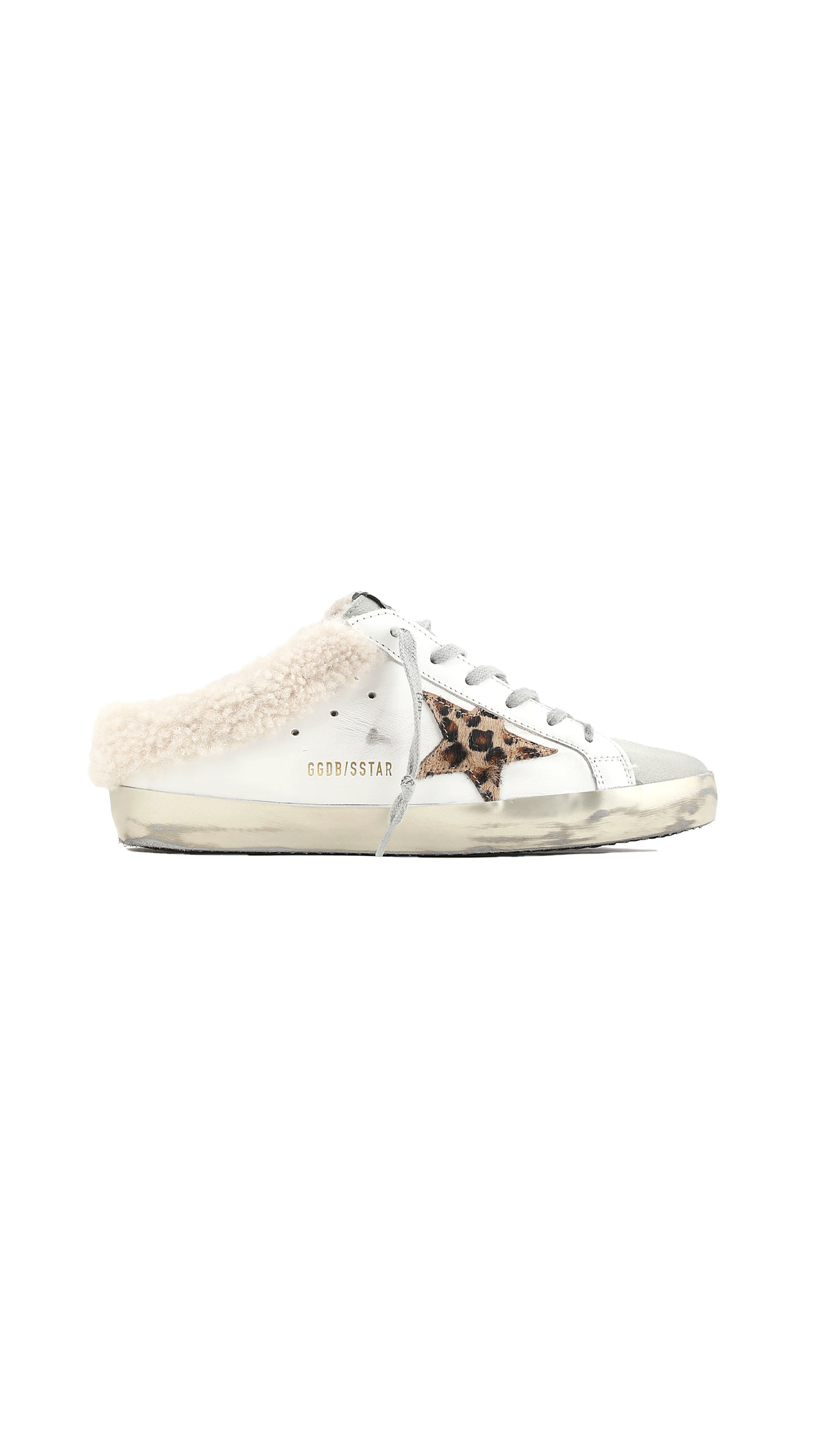 Superstar Shearling Mules - White/Leopard