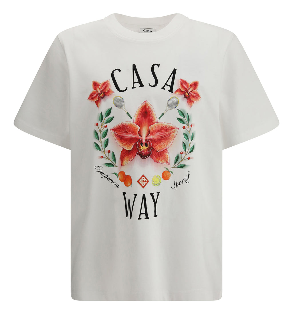 Casa Way Orchid Logo Short Sleeve T‑Shirt
