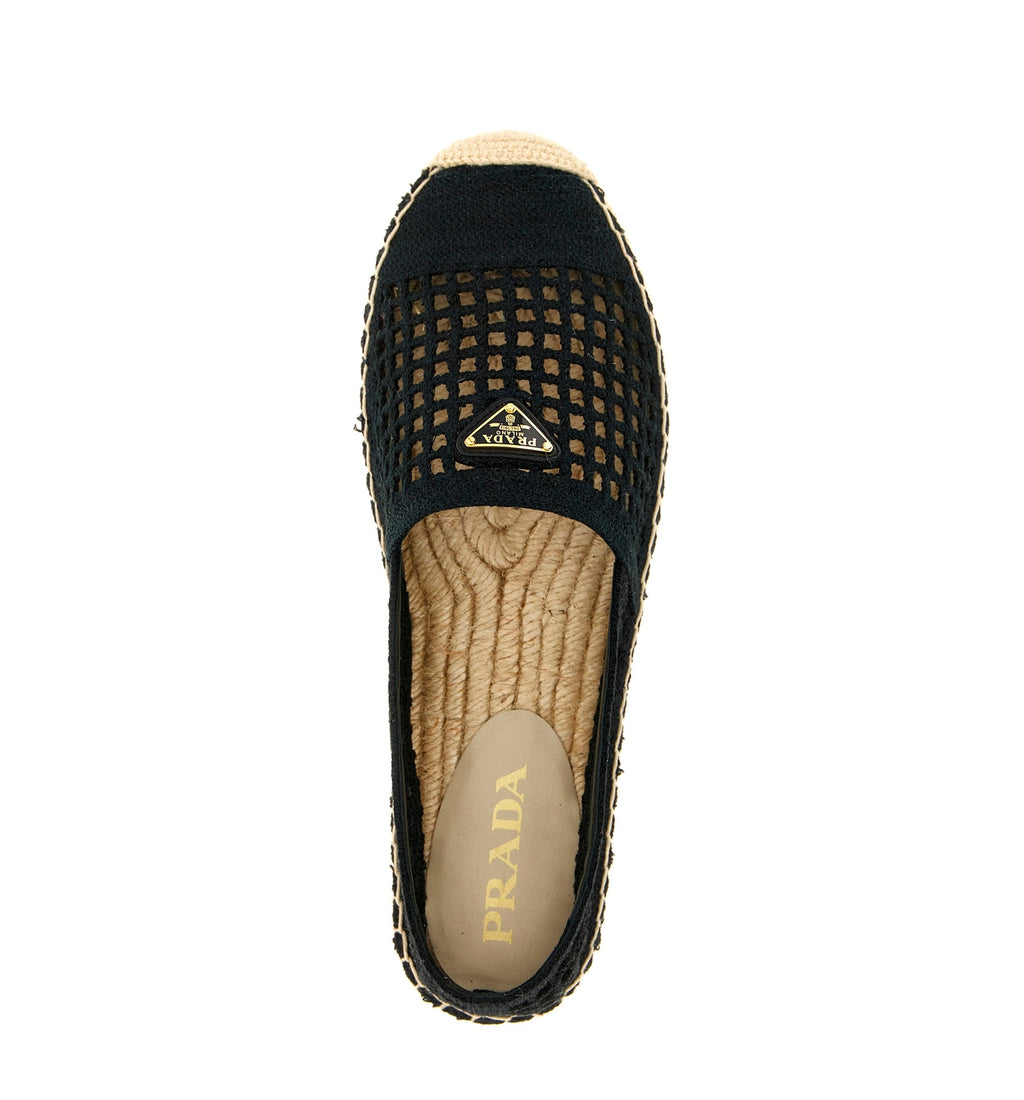 Crochet knitted espadrilles