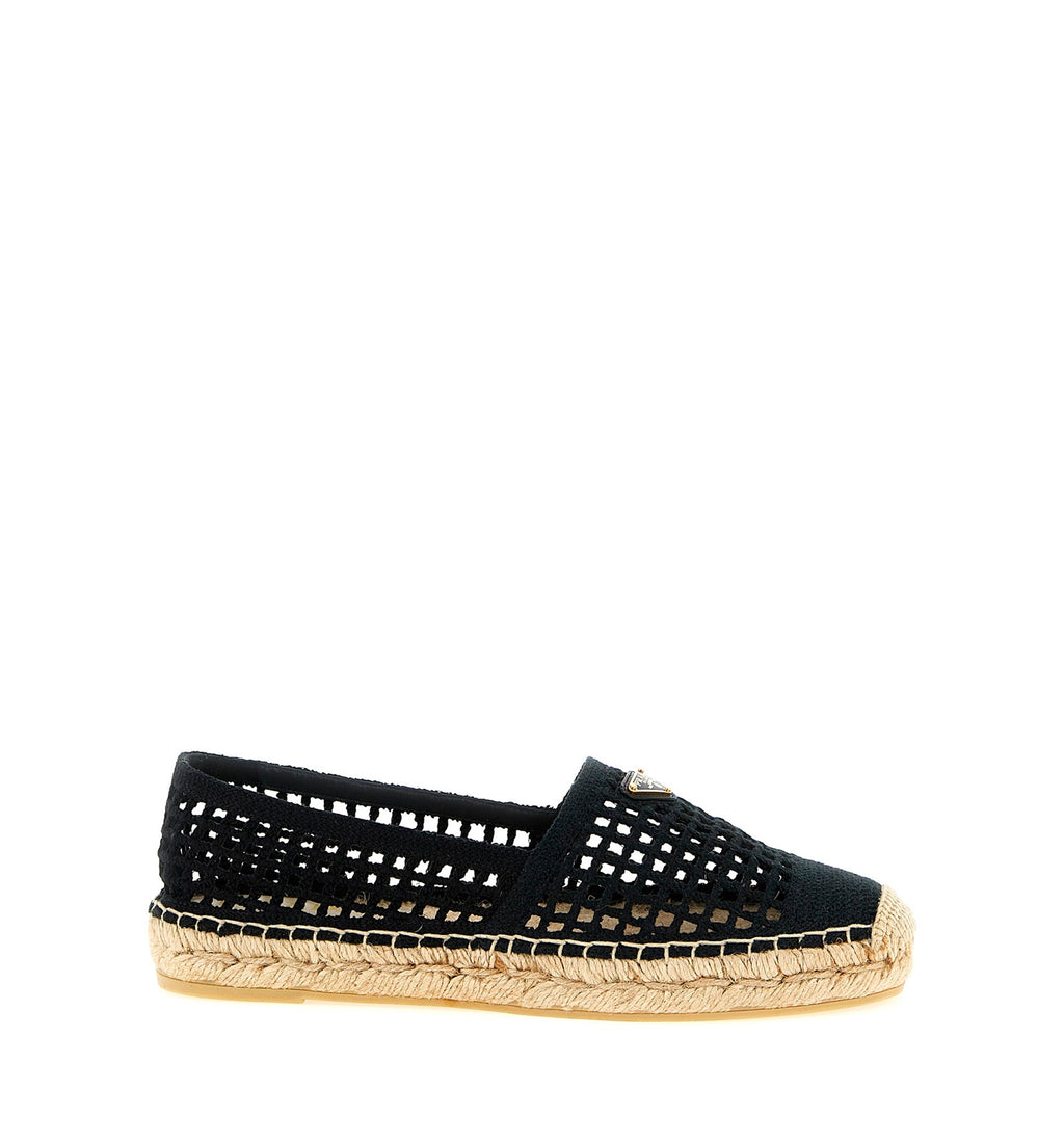 Crochet knitted espadrilles