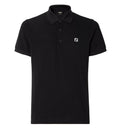 Black piqué polo shirt