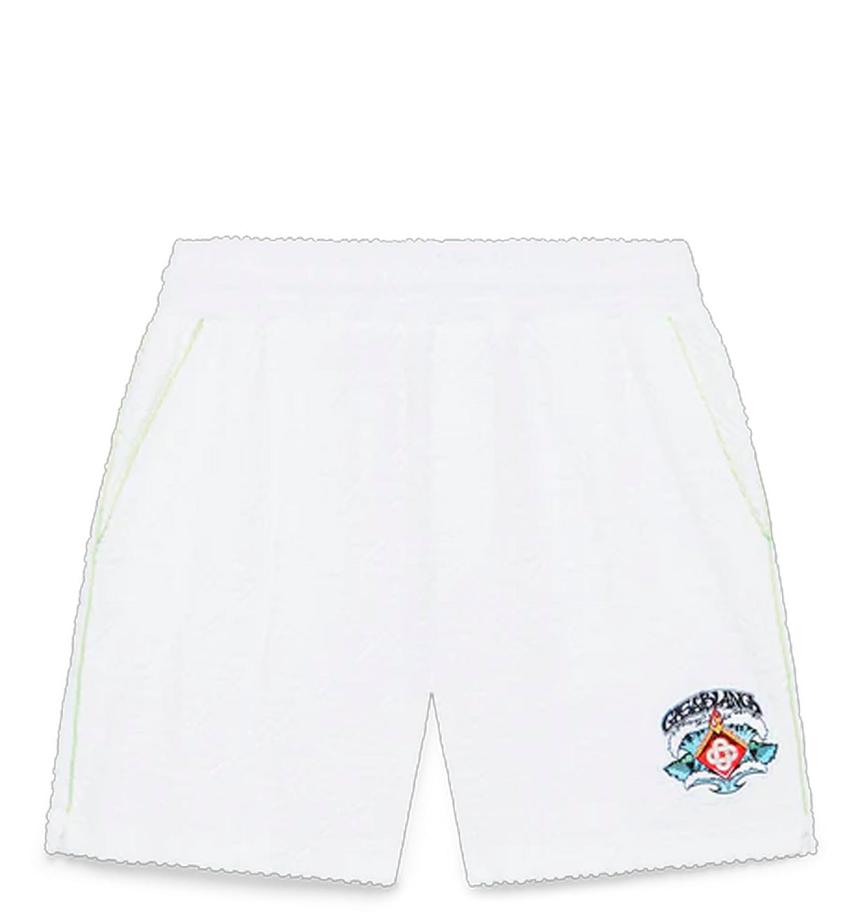 White Towelling Shorts